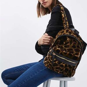 Leopard Print Mini Backpack